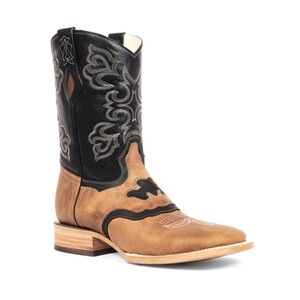 J.B. Dillon Swain Men’s Western Boot Black and Brown